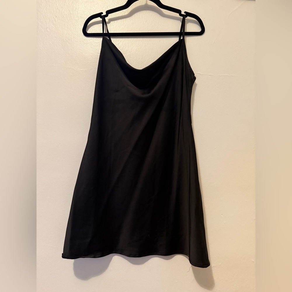 little black satin dress